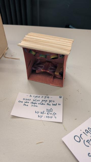 Sukkah fair model: “one who sleeps under the bed in the sukkah”