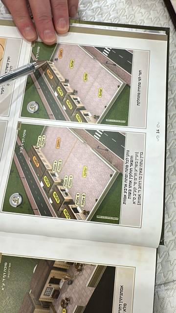 Illustrated sefer: dividing a courtyard (Sukkah 3b)